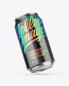 Glossy Metallic Can Mockup