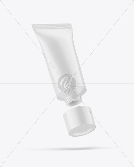 Opened Matte Cosmetic Tube Mockup