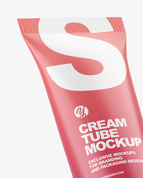 Opened Matte Cosmetic Tube Mockup