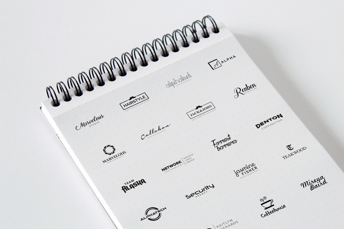 120 Minimal Typography Logos Bundle