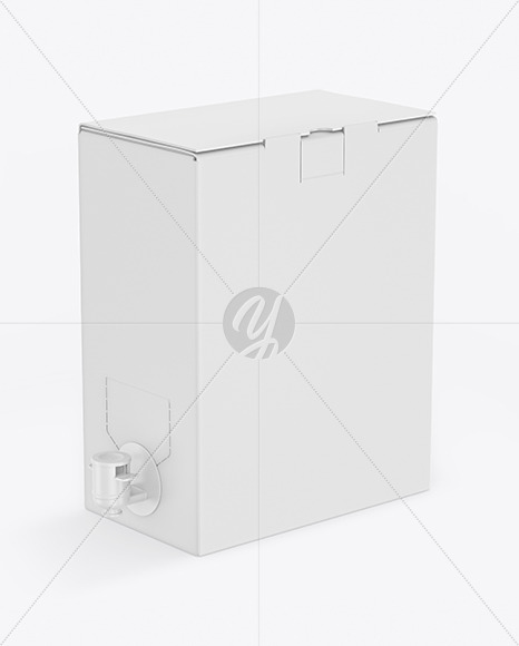 Matte Paper Box with Wine Mockup
