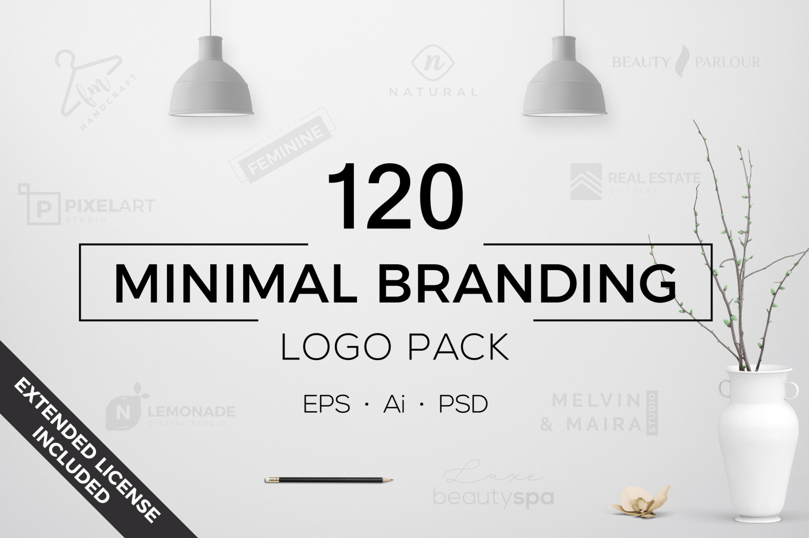 120 Minimal Branding Logo Pack