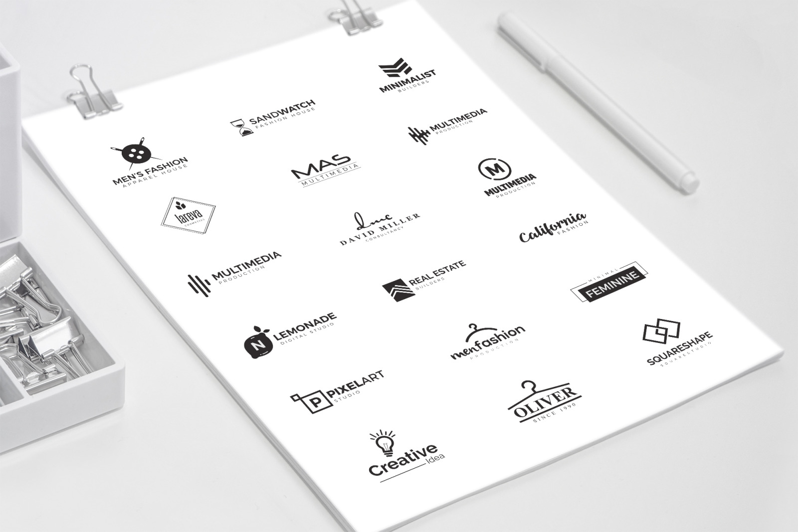 120 Minimal Branding Logo Pack