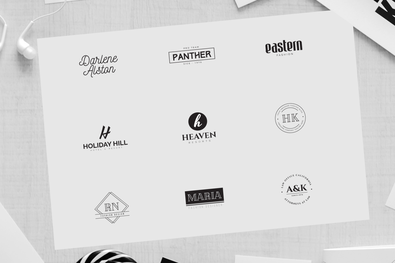 120 Minimal Branding Logo Pack