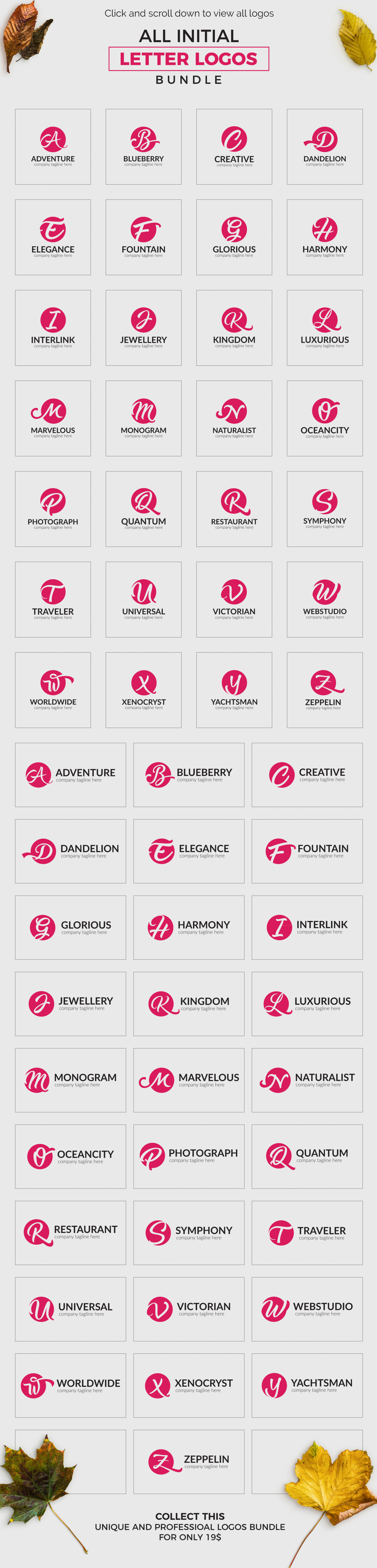 All Initial Letter Logos Bundle All Initial Letter Logos Bundle