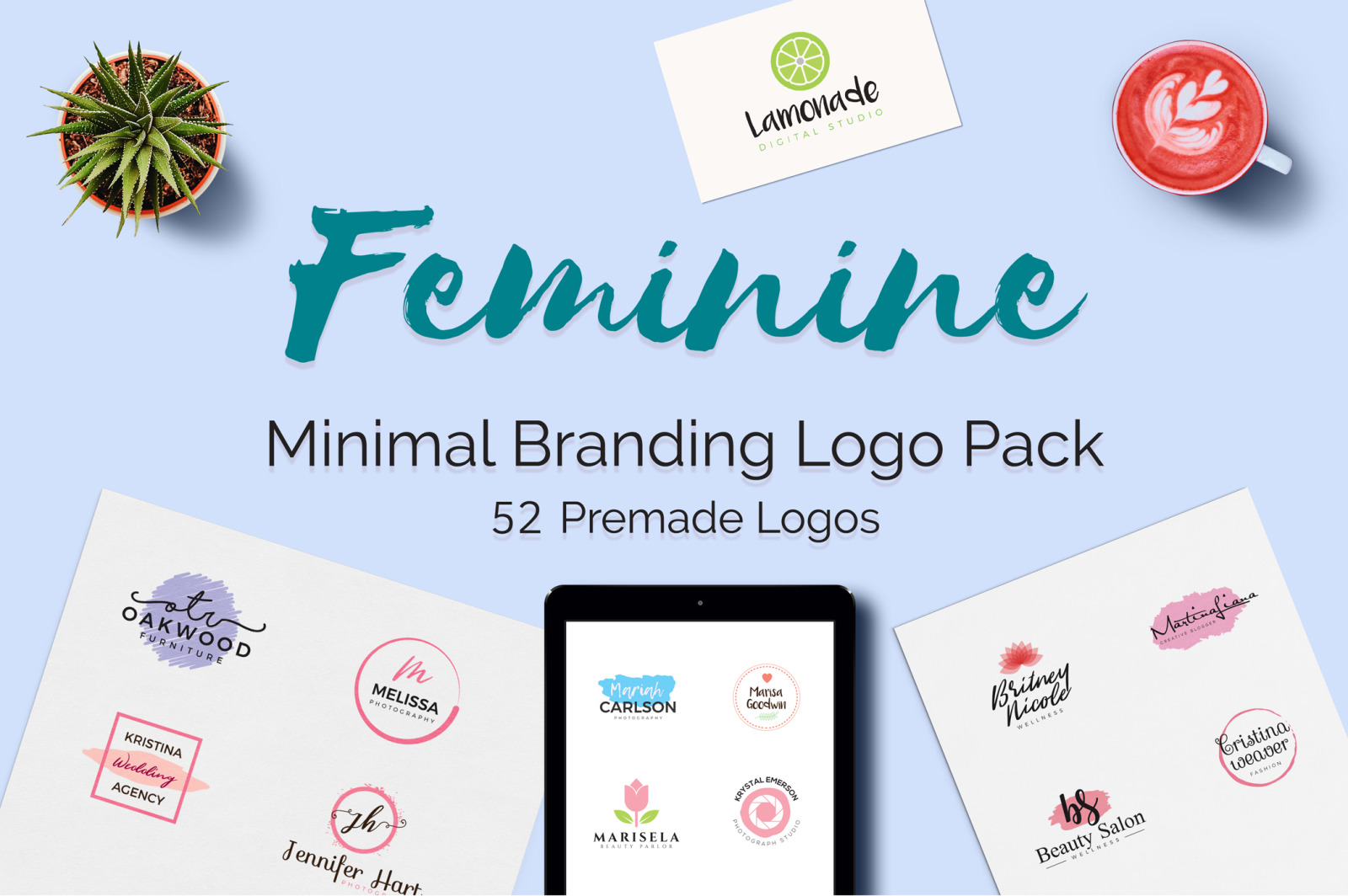 Feminine Minimal Branding Logo Pack