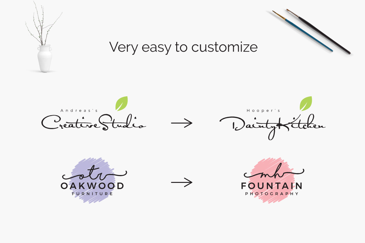 Feminine Minimal Branding Logo Pack Feminine Minimal Branding Logo Pack