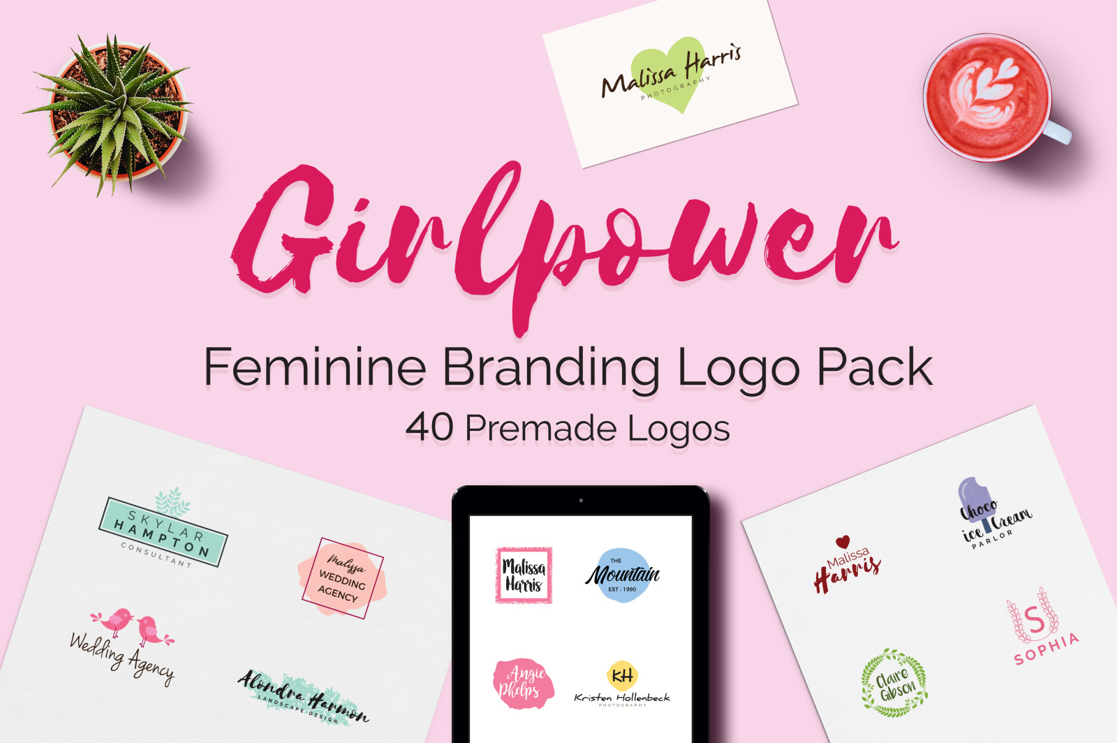 GIRLPOWER Feminine Branding Logo Pack GIRLPOWER Feminine Branding Logo Pack