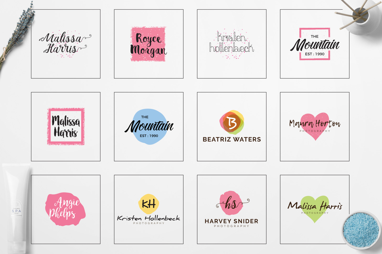 GIRLPOWER Feminine Branding Logo Pack GIRLPOWER Feminine Branding Logo Pack