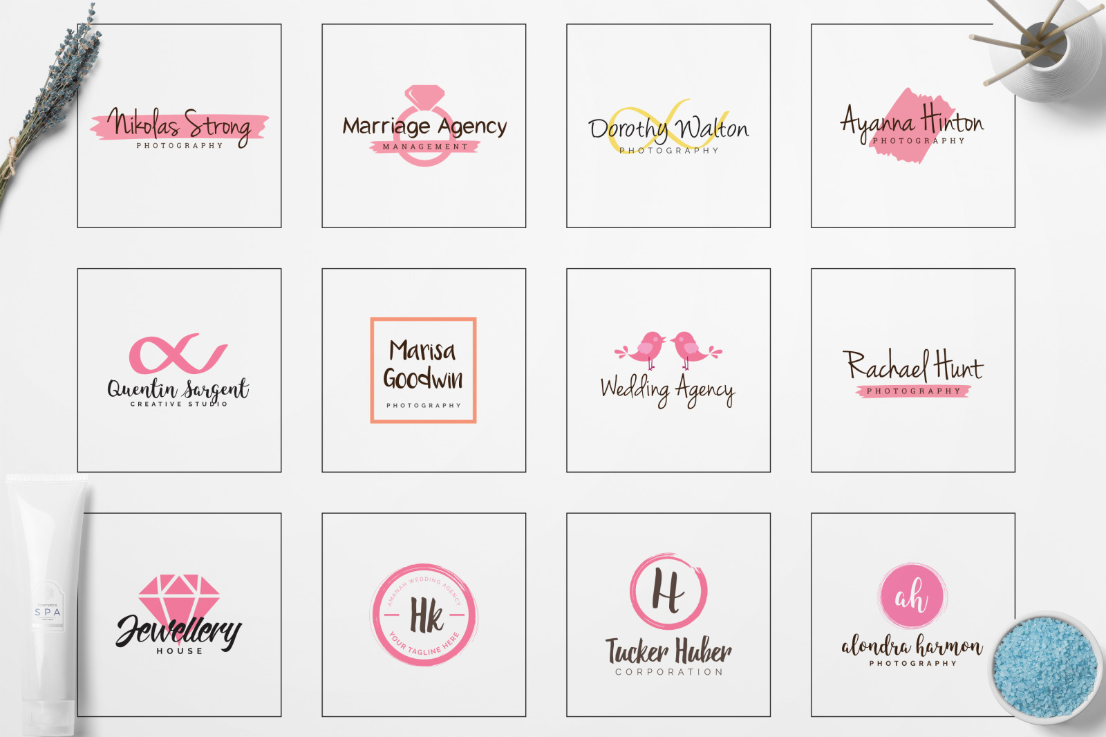 GIRLPOWER Feminine Branding Logo Pack GIRLPOWER Feminine Branding Logo Pack