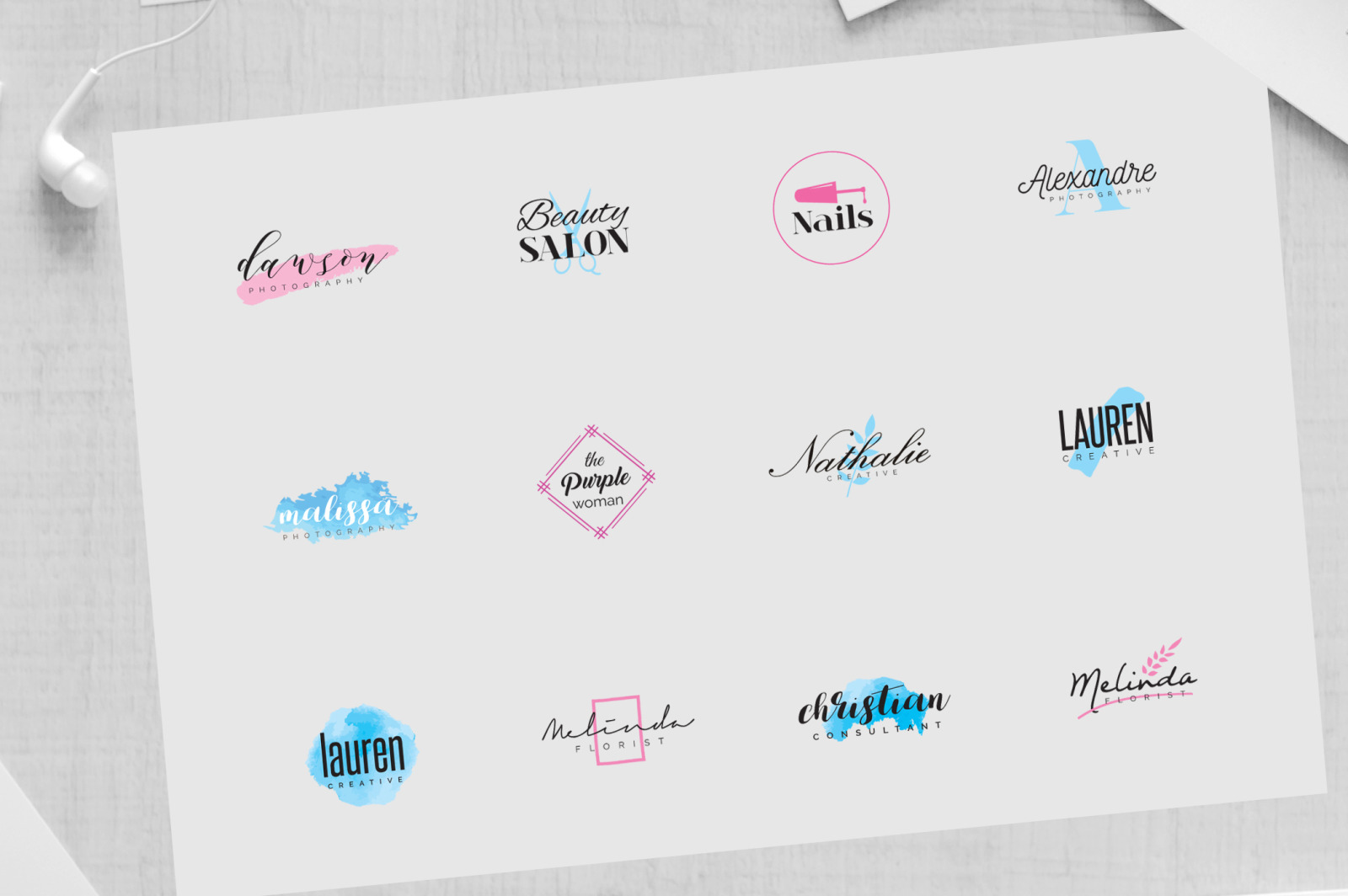 LADYPOWER Feminine Branding Logo Pack