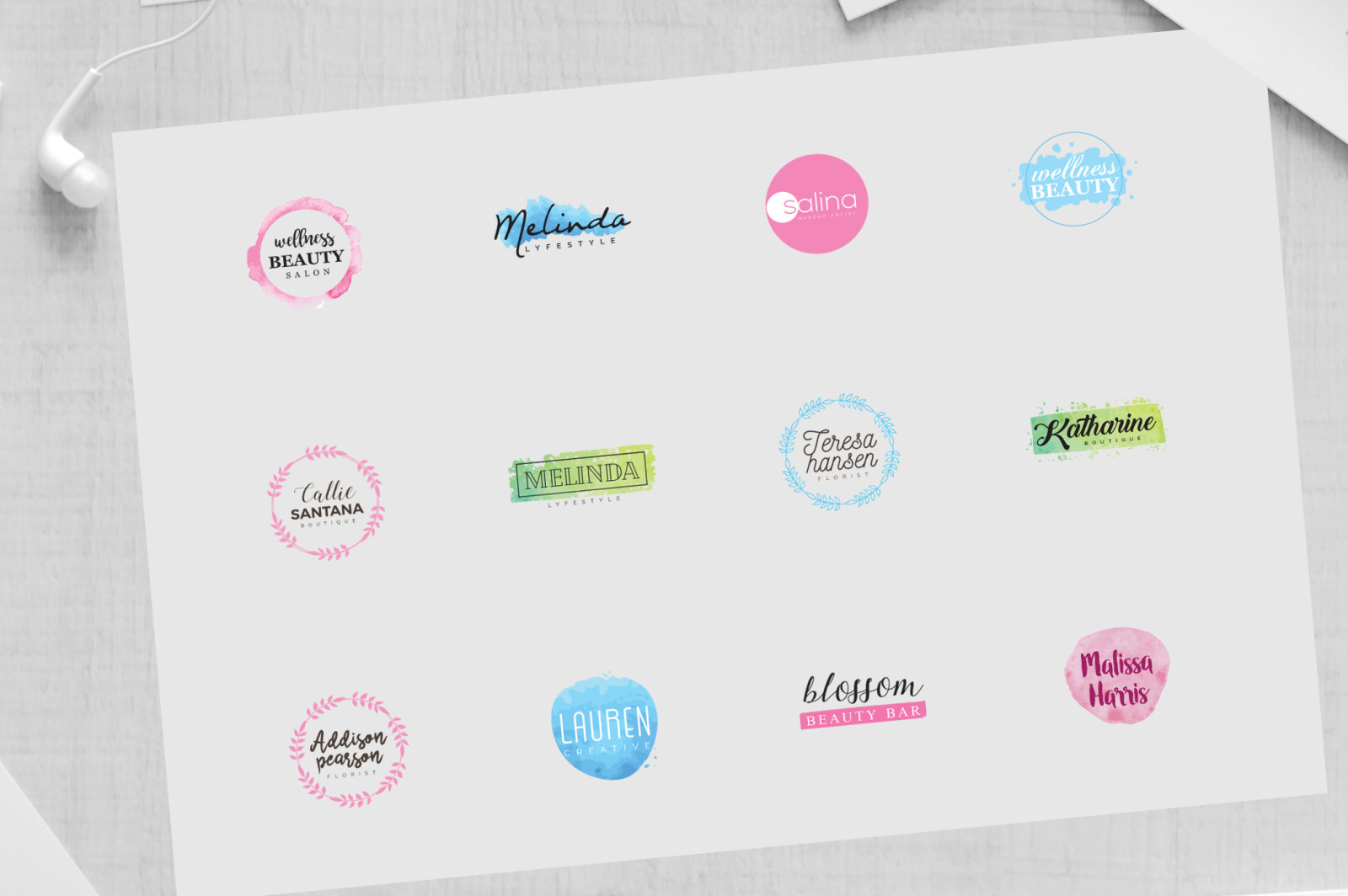 LADYPOWER Feminine Branding Logo Pack