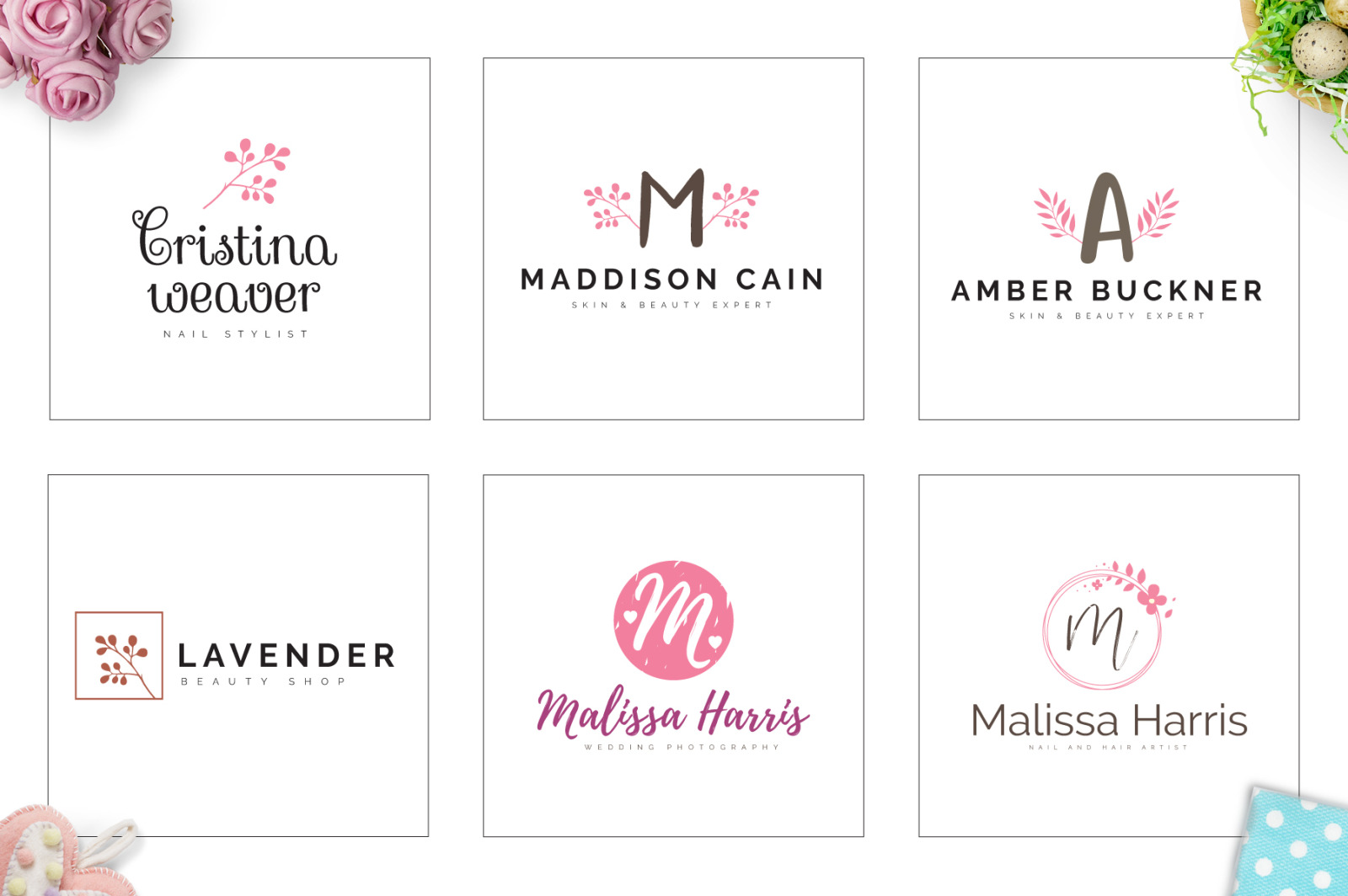 70 Elegant Floral Logo Bundle