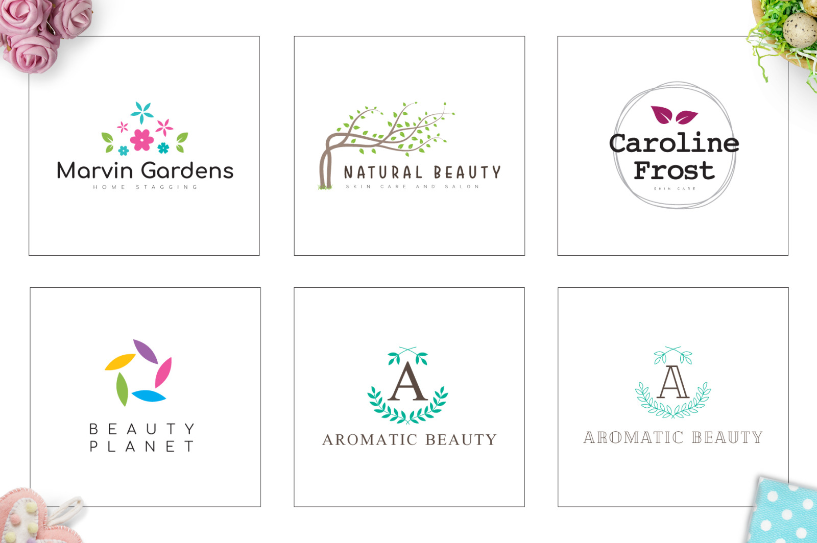 70 Elegant Floral Logo Bundle