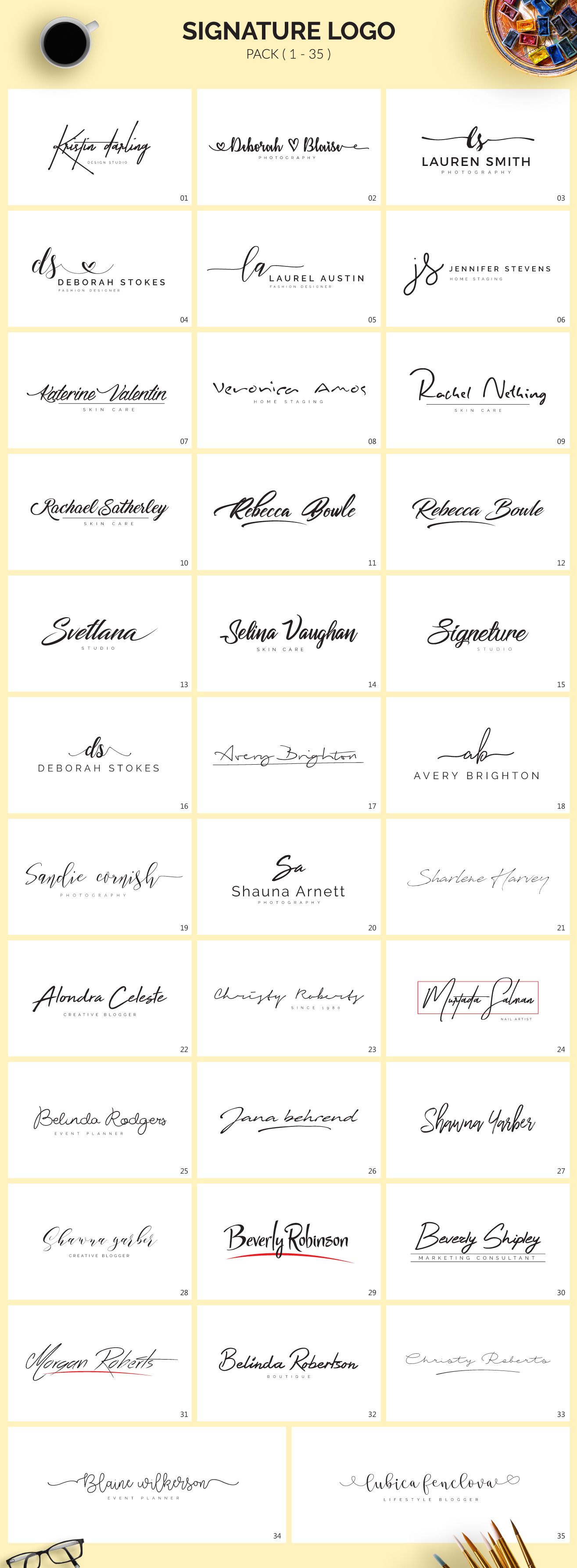 70 Signature Logo Bundle 70 Signature Logo Bundle