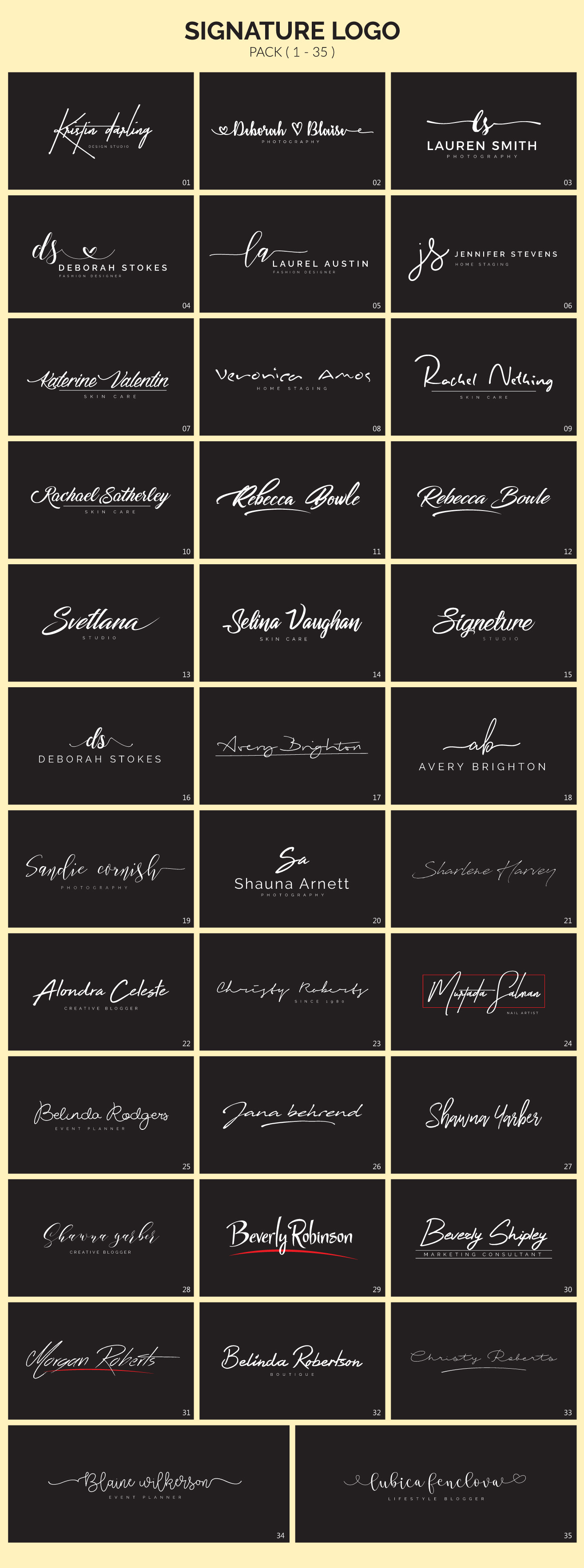 70 Signature Logo Bundle 70 Signature Logo Bundle