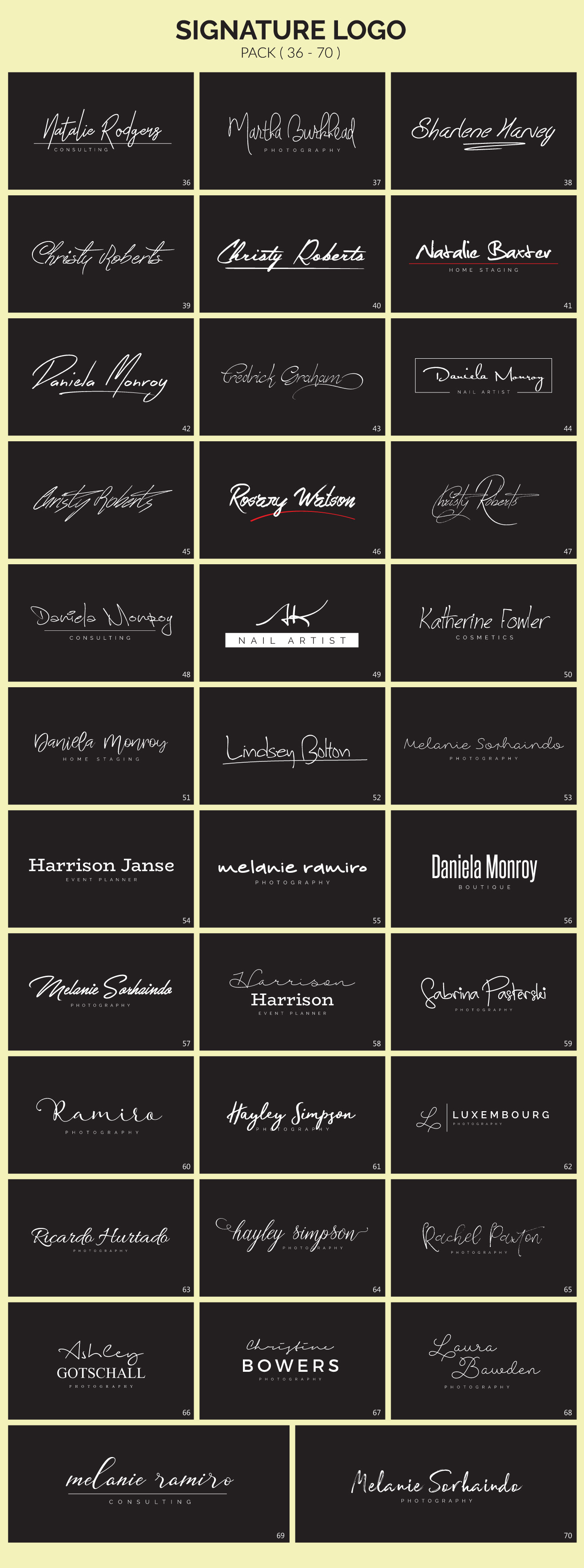70 Signature Logo Bundle 70 Signature Logo Bundle