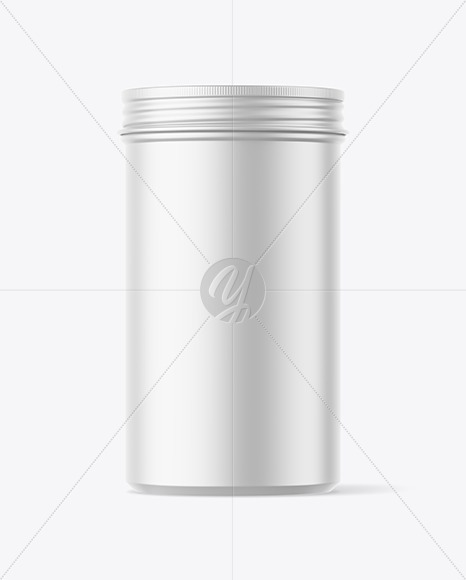 400ml Matte Round Tin Box Mockup