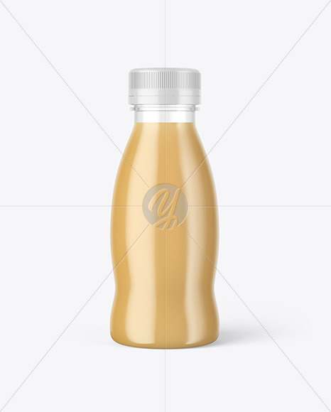 Plastic Bottle w/ Cold Brew Coffee Mockup