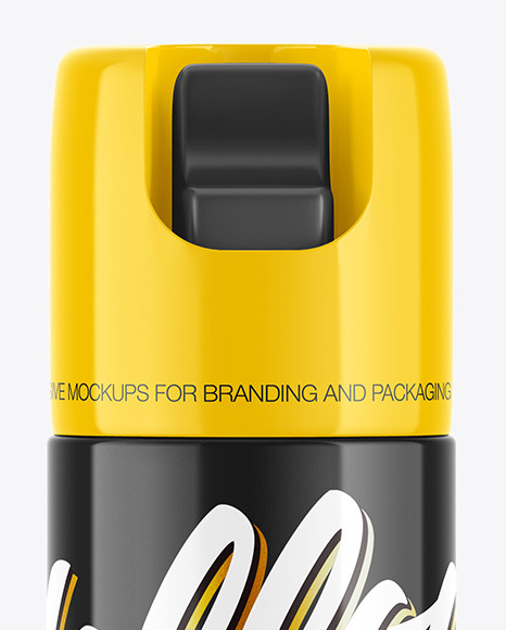 Glossy Spray Bottle Mockup