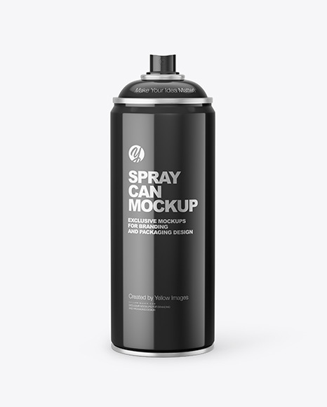 Glossy Spray Can Mockup