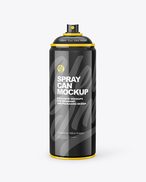 Glossy Spray Can Mockup