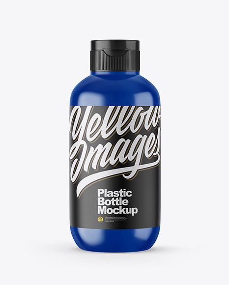 Glossy Plastic Bottle Mockup