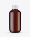 Amber Plastic Bottle Mockup