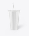 Glossy Drink Cup Mockup