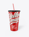 Glossy Drink Cup Mockup