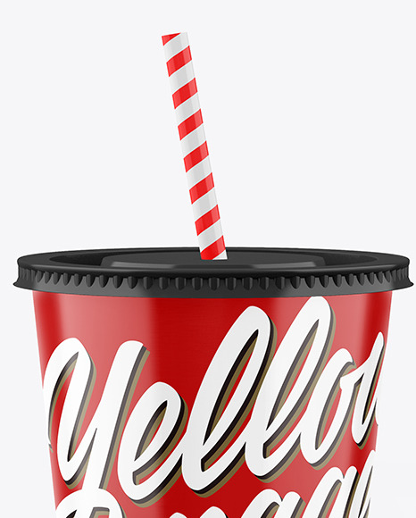 Glossy Drink Cup Mockup