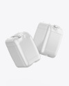 Two Plastic Jerry Cans Mockup