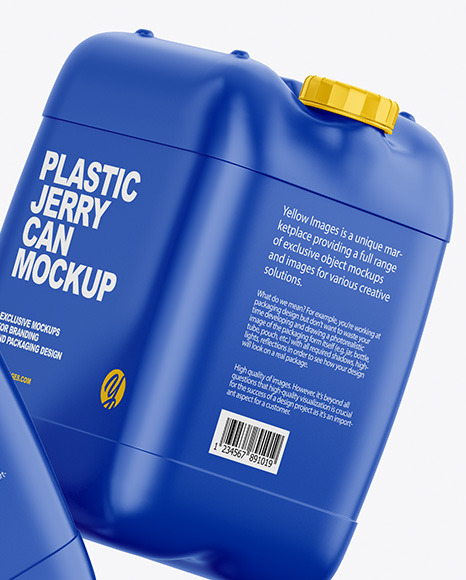 Two Plastic Jerry Cans Mockup