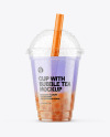 Fruit Bubble Tea Cup Mockup