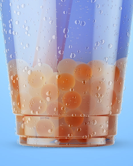 Fruit Bubble Tea Cup Mockup