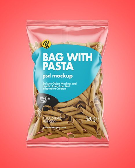 Whole Wheat Penne Pasta Bag Mockup