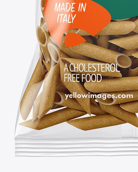 Whole Wheat Penne Pasta Bag Mockup