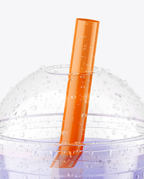 Fruit Bubble Tea Cup Mockup