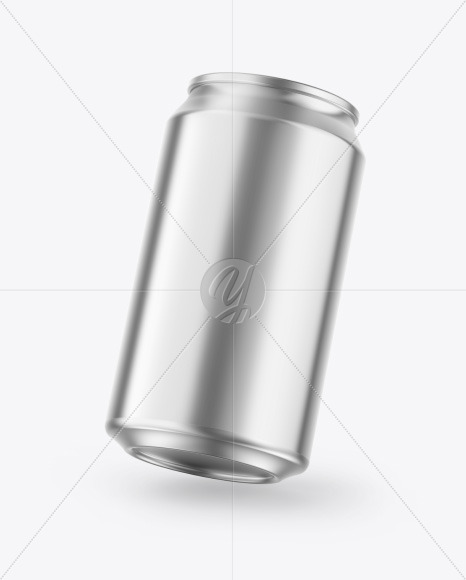 Glossy Metallic Drink Can Mockup