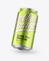 Glossy Metallic Drink Can Mockup