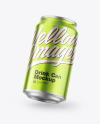 Glossy Metallic Drink Can Mockup