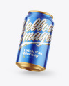 Glossy Metallic Drink Can Mockup