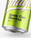 Glossy Metallic Drink Can Mockup