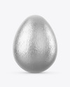 Egg In Metallic Foil Mockup