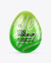 Egg In Metallic Foil Mockup