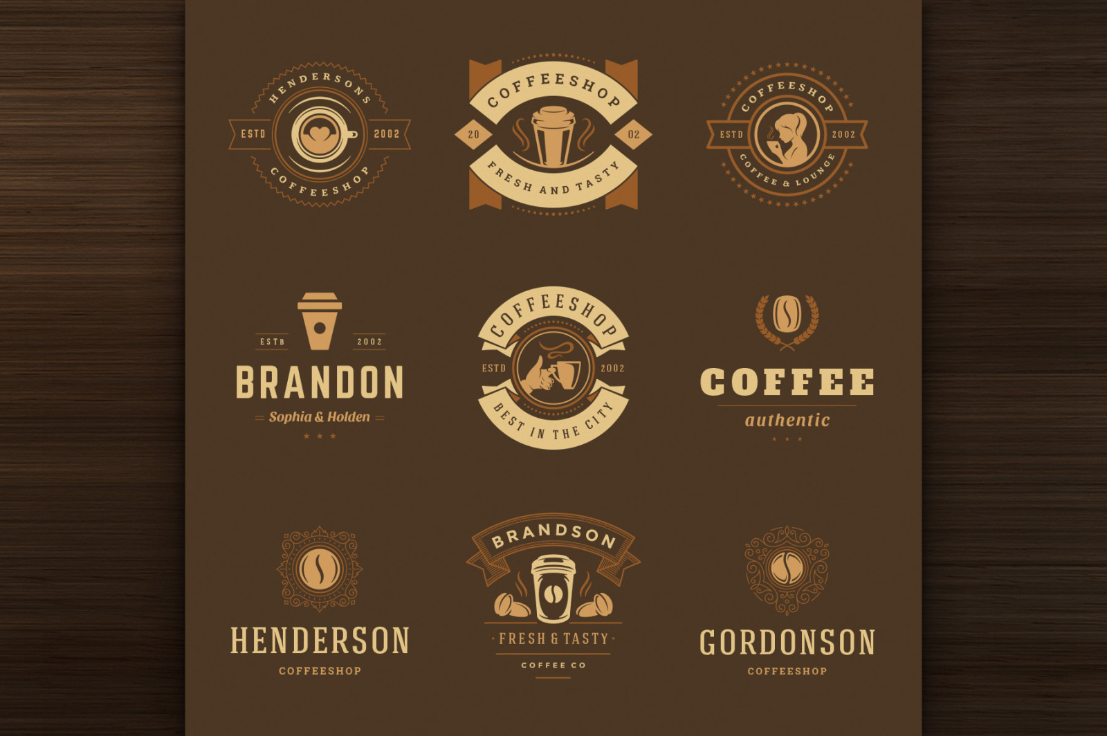 36 Coffee Logos and Badges