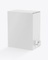 Matte Paper Box with Wine Mockup
