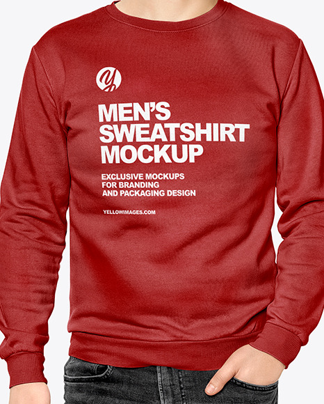 Man in a Sweatshirt Mockup