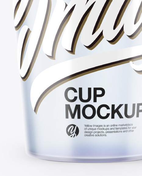 Frosted Plastic Cup Mockup