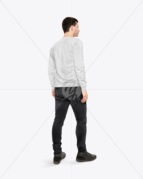 Man in a Sweatshirt Mockup